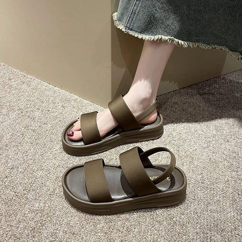 Double Strap Sling Back Sliders
